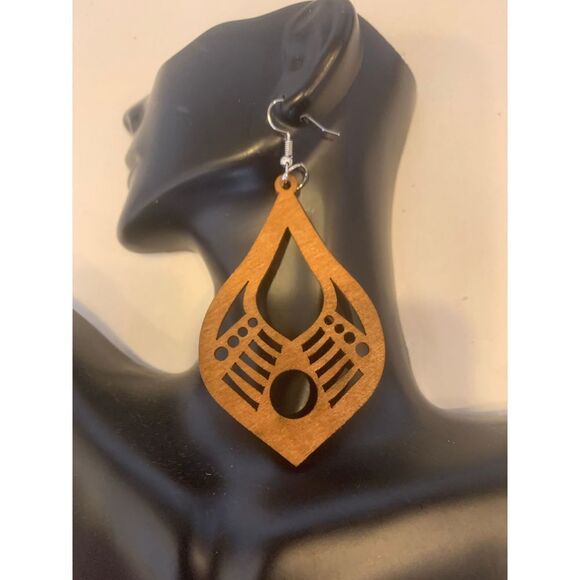 Wooden Earrings   - Picture 1 of 3